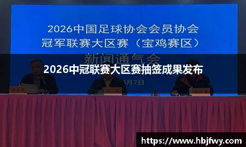 2026中冠联赛大区赛抽签成果发布